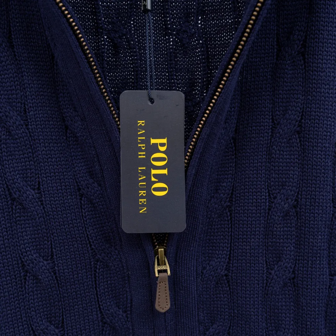 P320 top version (different currencies). You can scan the code to enter the official website. Style: Ralph Lauren POLO Ralph Lauren small label embroidered knitted old money style zipper cardigan jacket. Color: Picture color. Size: S-XL. Fabric: pure cotton. Accessories: full set of customized accessories. No gender distinction. Same style for men and women.